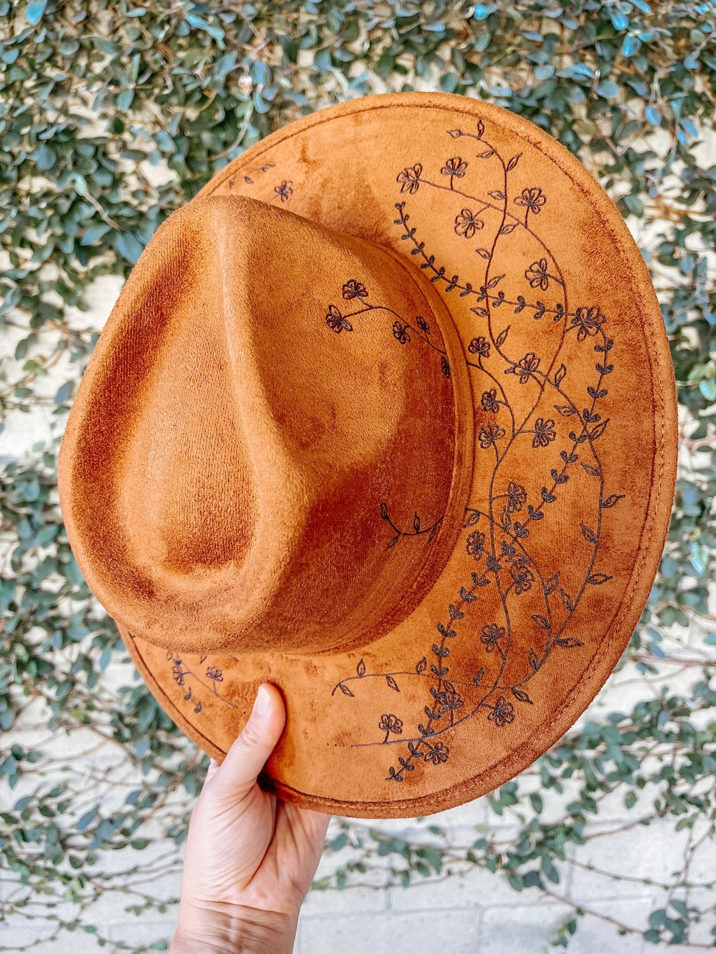 “Wildflower Crown” – Best-Selling Boho Fedora (Dark Tan, L)