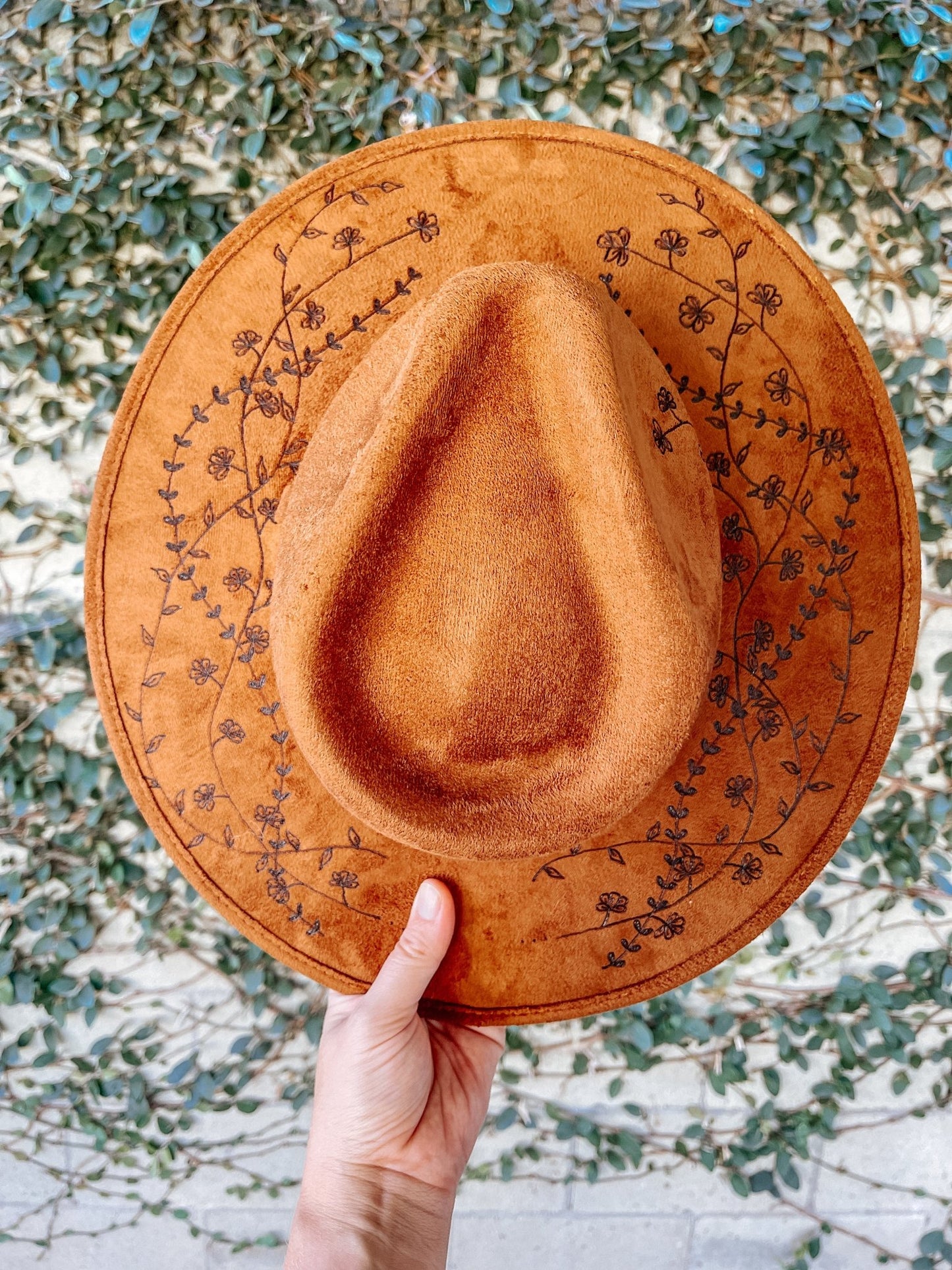 “Wildflower Crown” – Best-Selling Boho Fedora (Dark Tan, L)