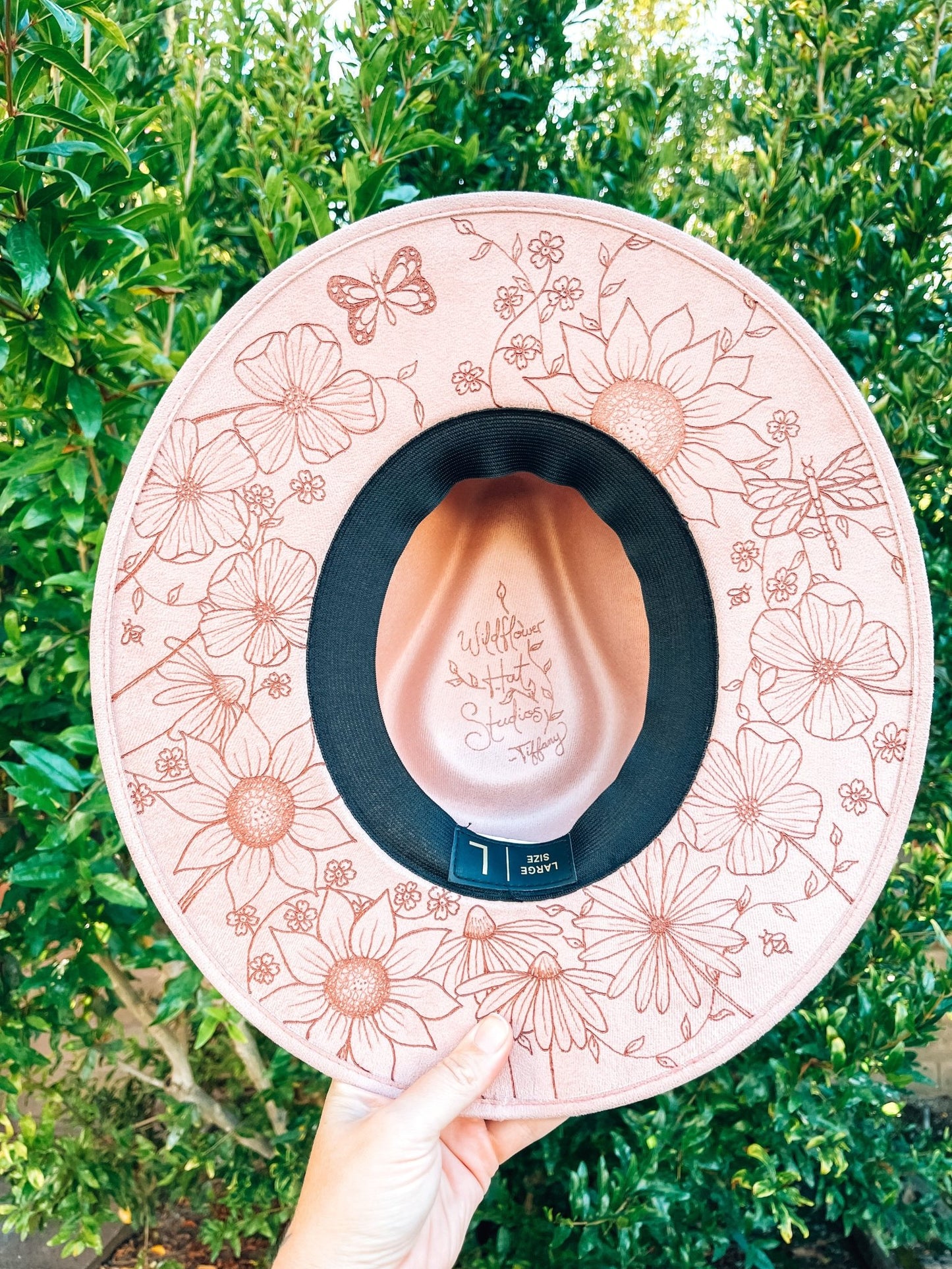 "New Bloom Era" – One-of-a-Kind Hand-Burned Wildflower Fedora (July 2025)