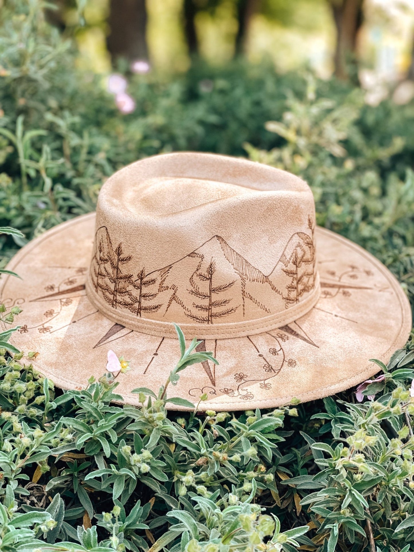 "Northern Wanderlust” – Hand Drawn PNW-Inspired Boho Hat