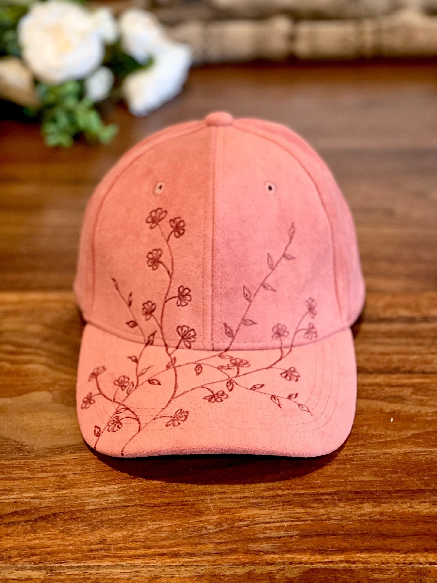 "The Gentle Climb" Everyday Boho Cap with Vine Design