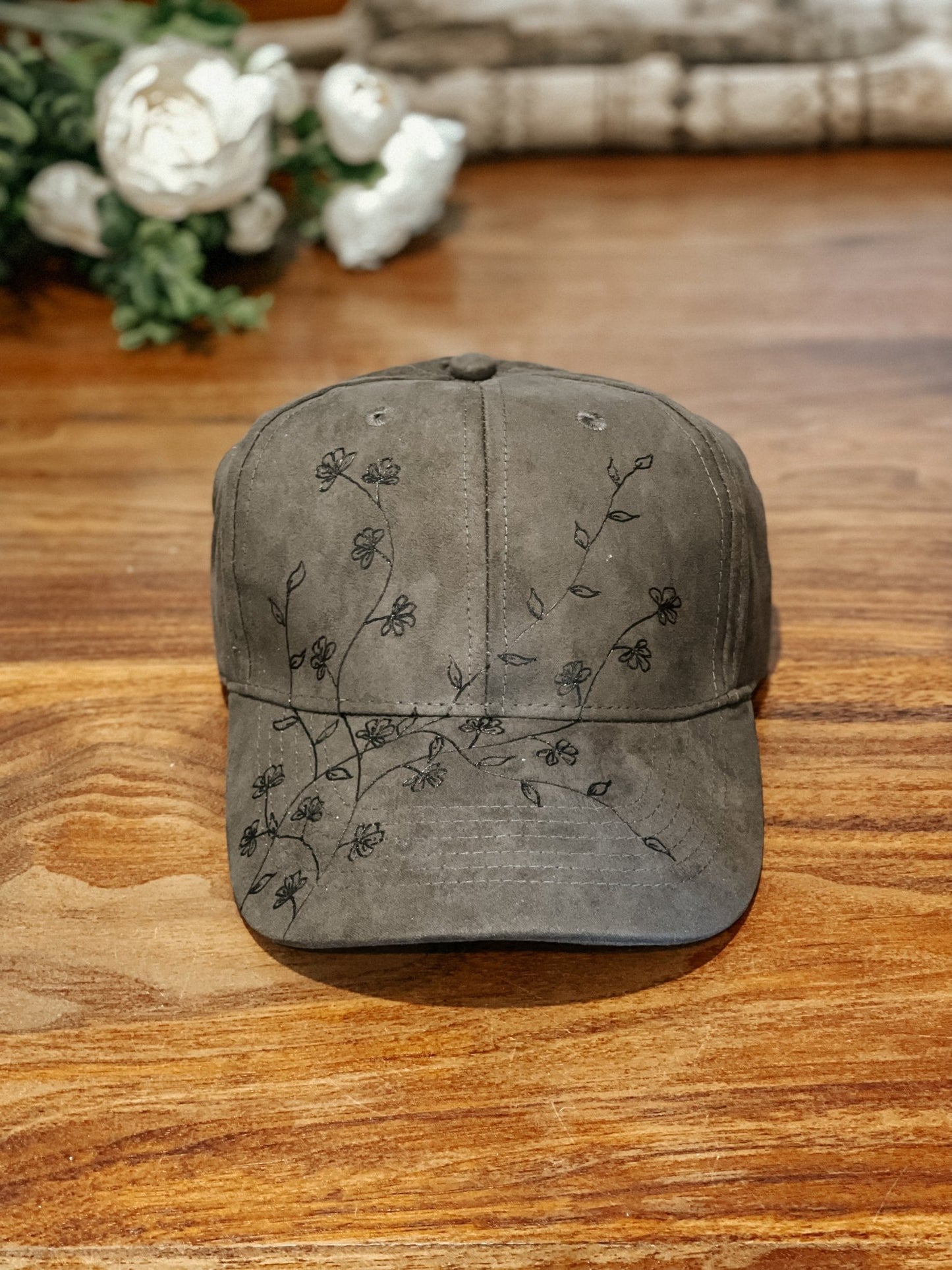 "The Gentle Climb" Everyday Boho Cap with Vine Design