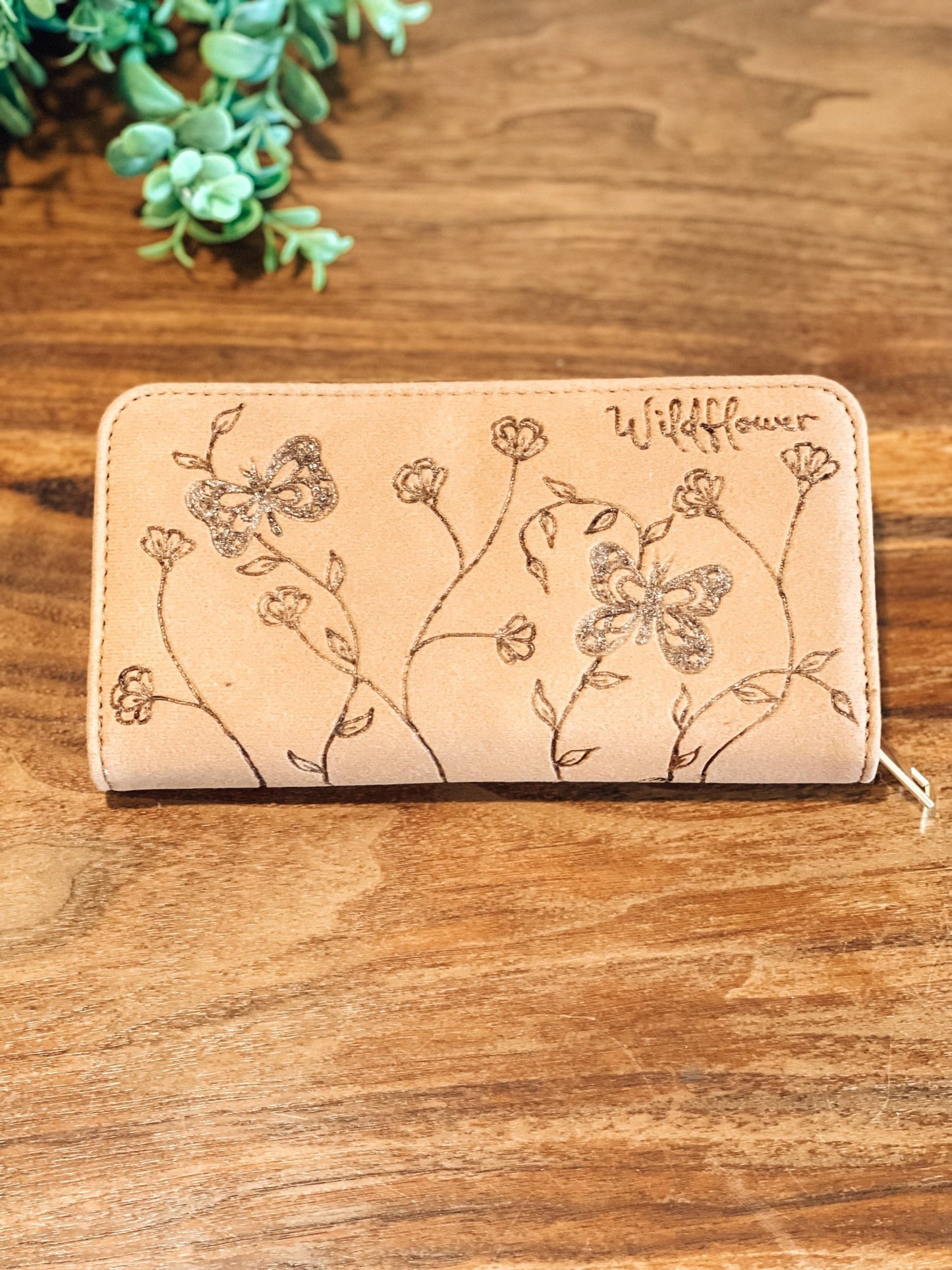 "Wings & Wildflowers" – Convertible Wallet Purse with Wildflowers & Butterflies
