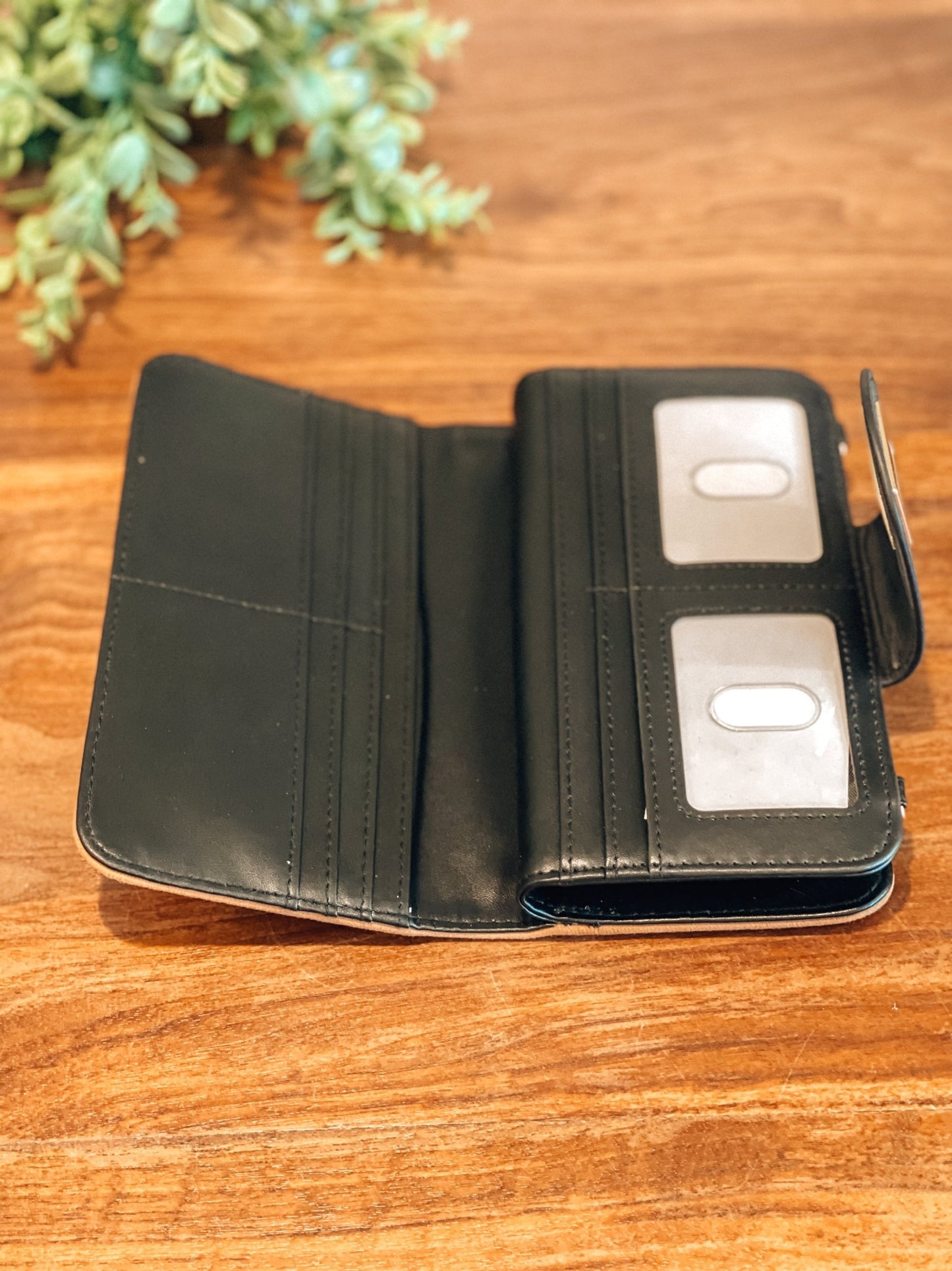 "Wildflower Clutch" – Convertible Wallet Purse with Hand-Drawn Front & Back Floral Design