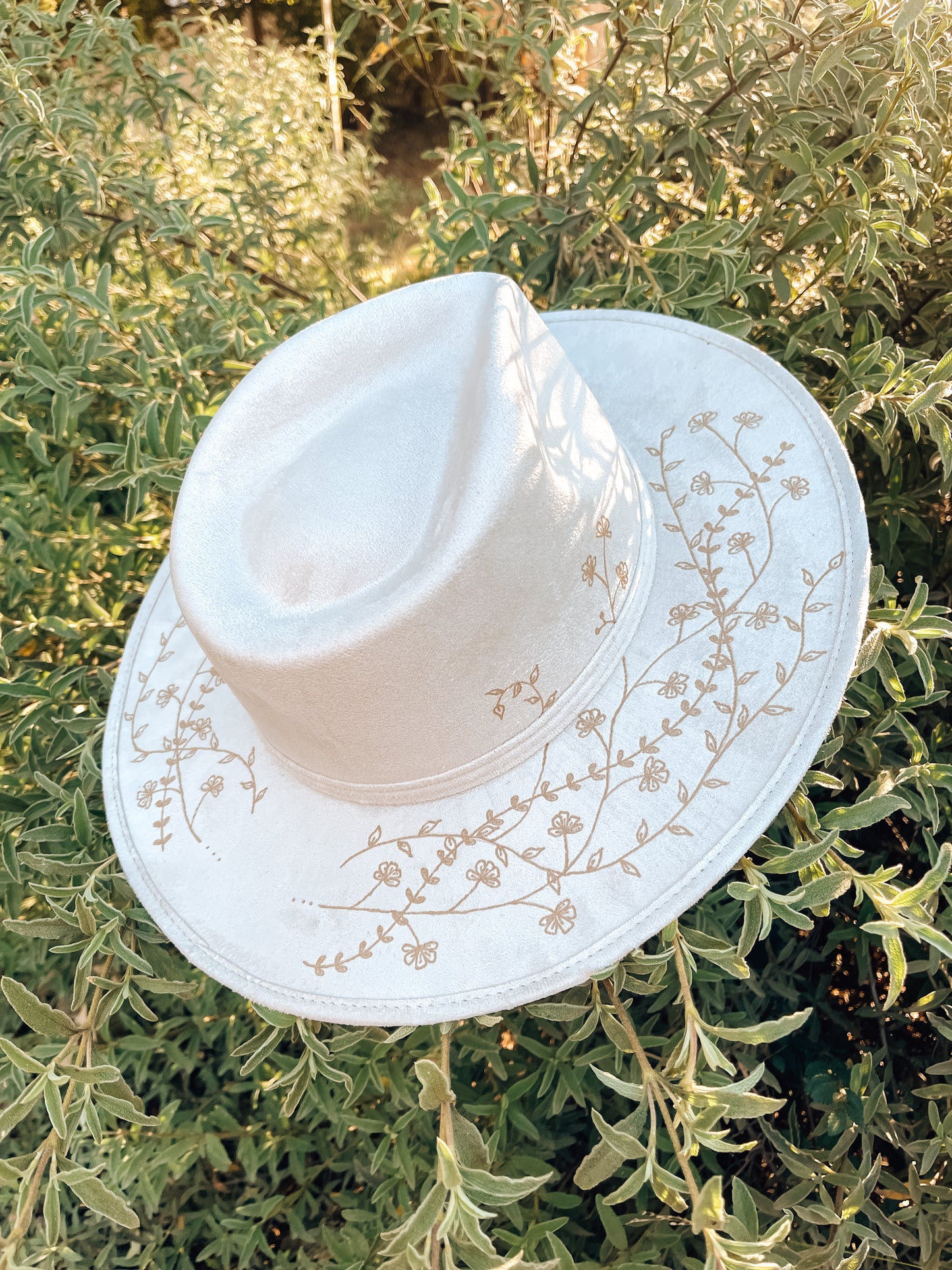 Boho Style Fedora Hat - “Wildflowers"