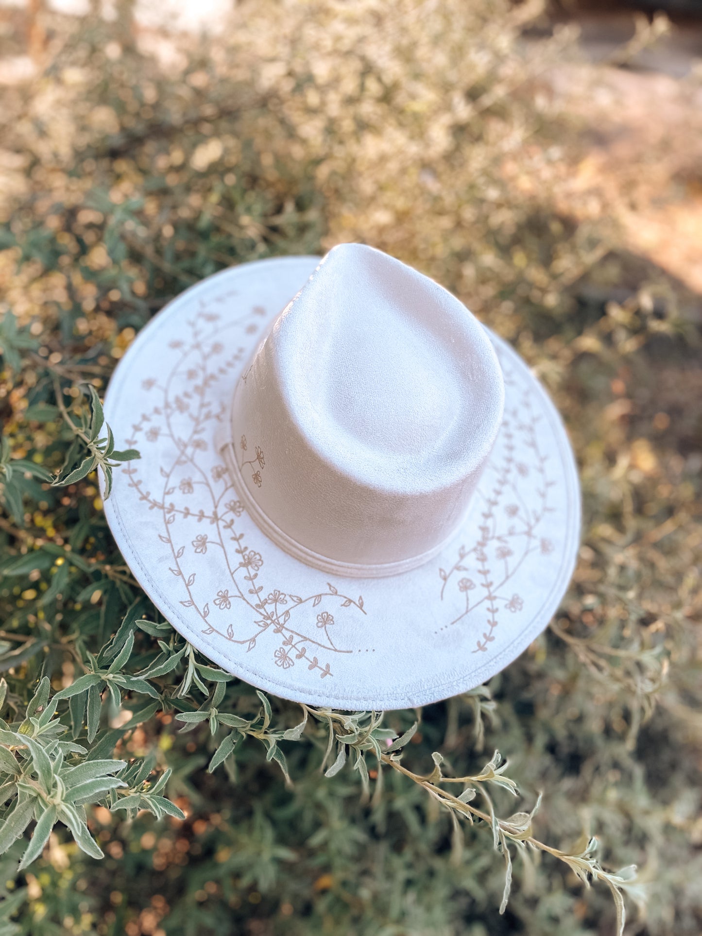 Boho Style Fedora Hat - “Wildflowers"