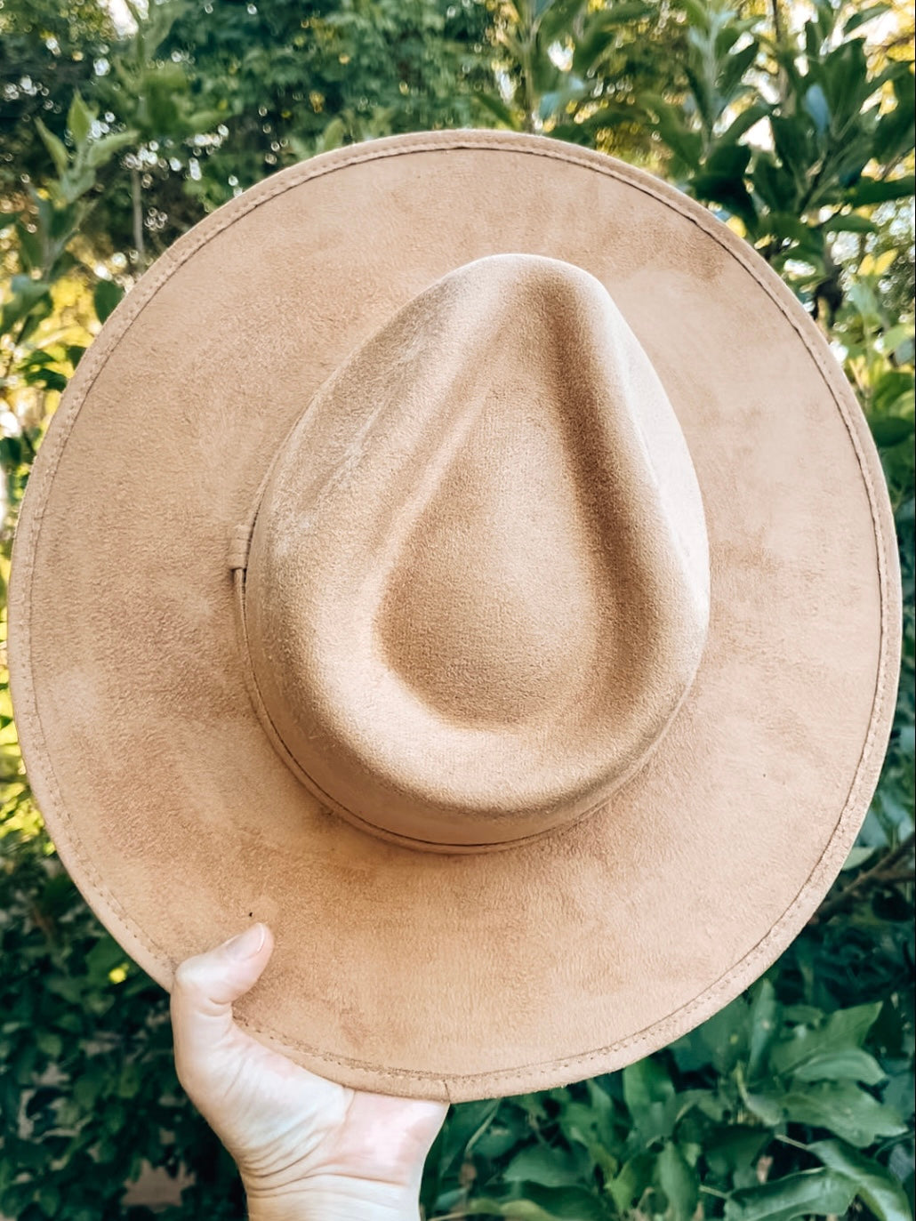 Boho Style Fedora Hat - “Secret Garden" | Light Tan