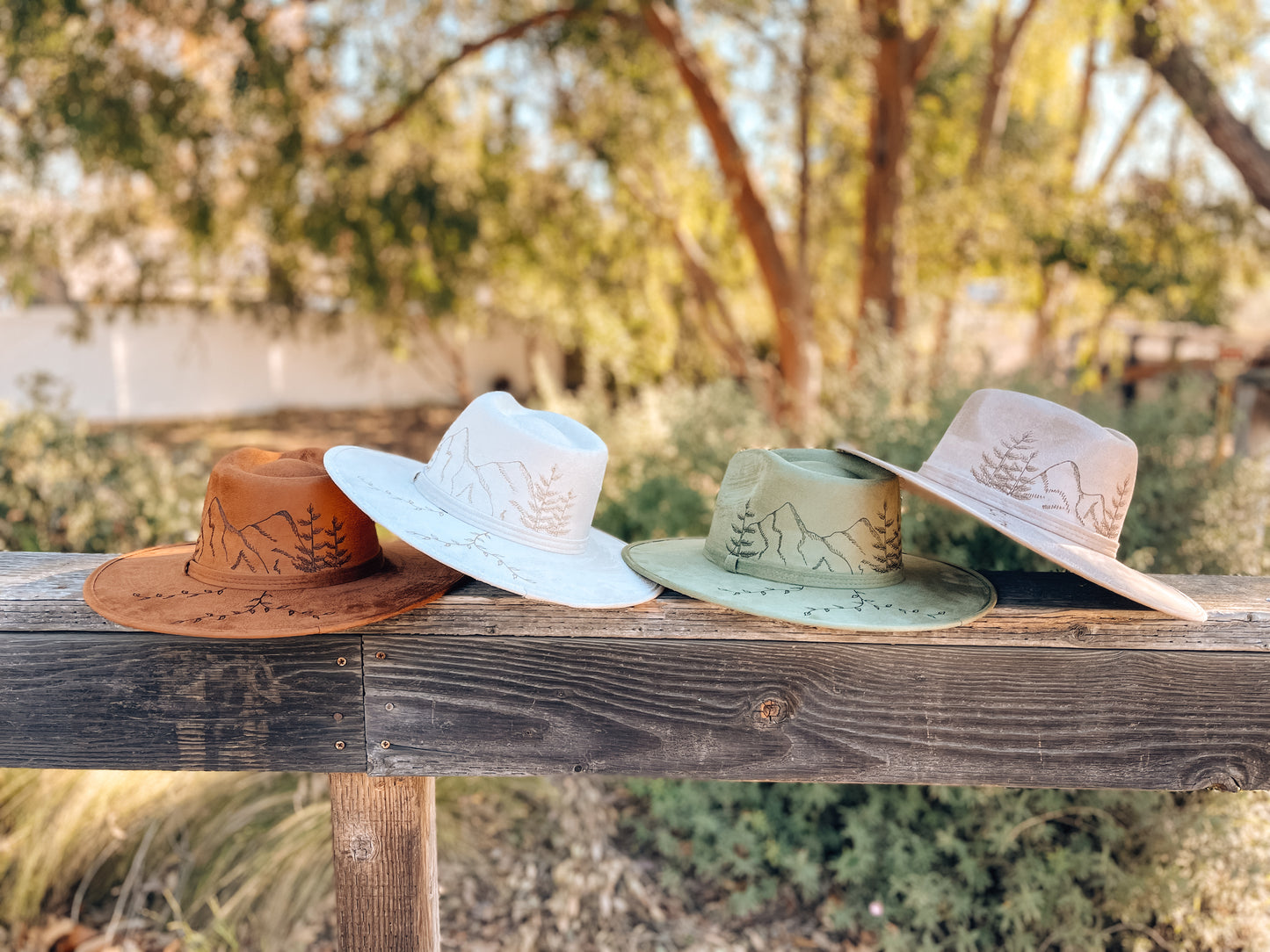 Boho Style Fedora Hat - "Mountain Whimsy" | Minimalist