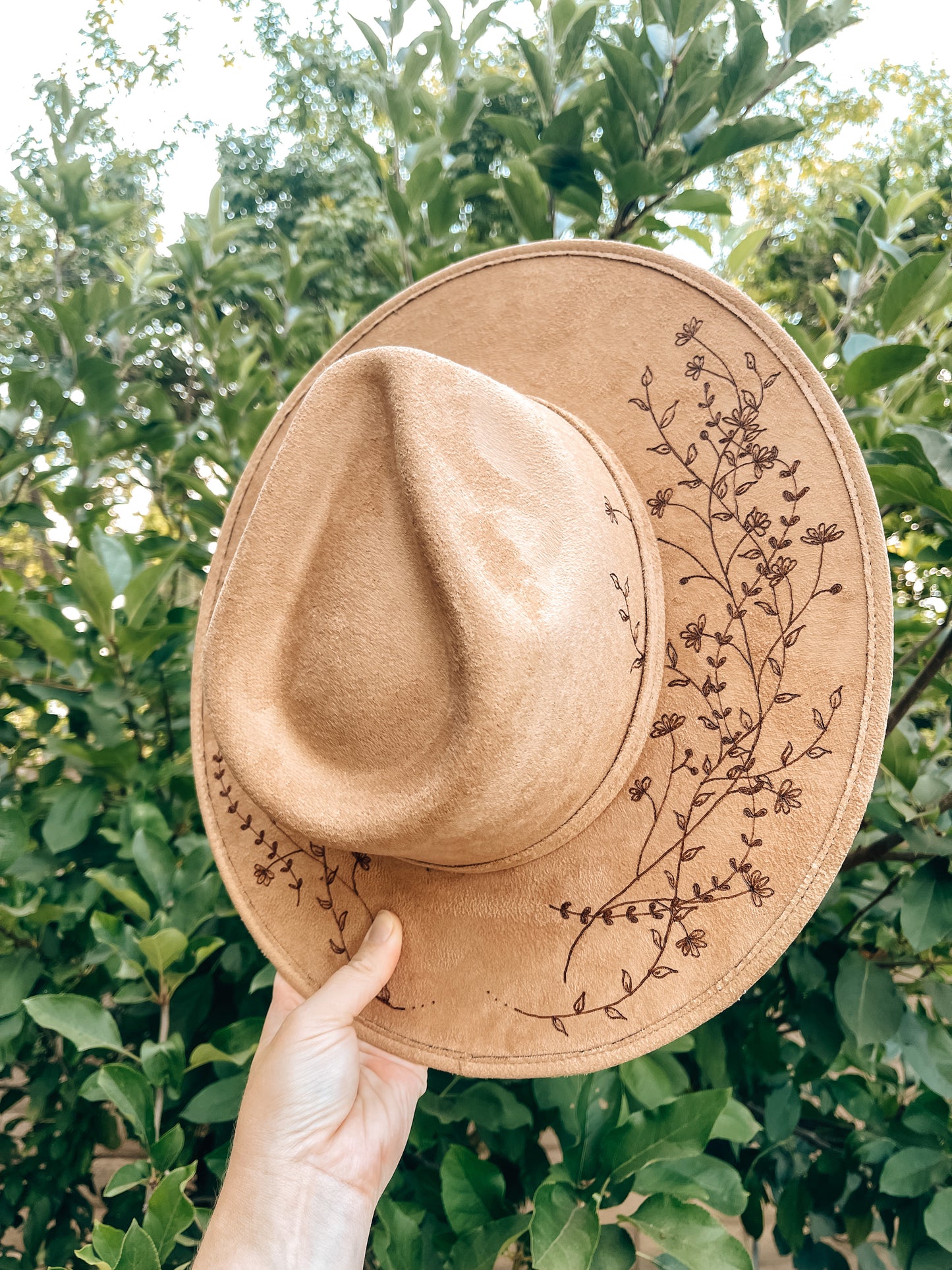 Boho Style Fedora Hat - “Wildflowers"