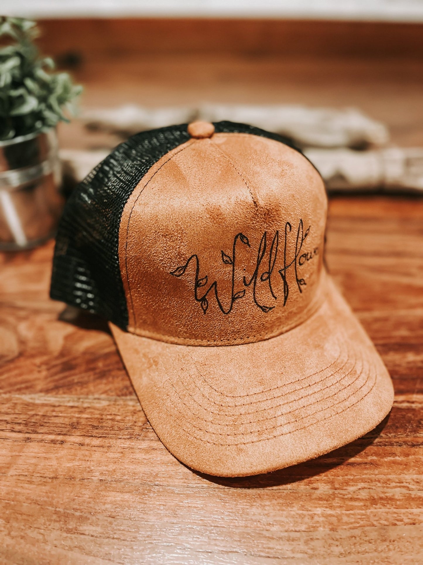 "Wildflower" Everyday Trucker Hat with Vine Design